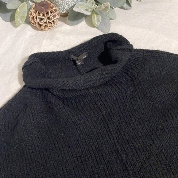 Free Press Clothing Black Mock Neck Pullover Sweater NWT Large - Picture 9 of 9